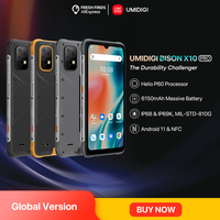 UMIDIGI BISON X10 PRO Smartphone NFC wersja globalna 6.53 "HD + IP68 IP69K 4GB 128GB Helio P60 20MP potrójny aparat 6150mAh bateria 1